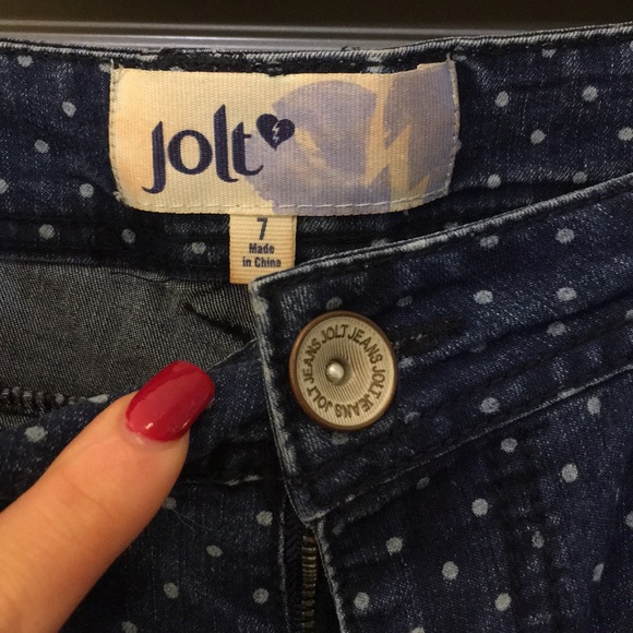 Jolt Polka Dot Skinny Jeans - Picture 2 of 4